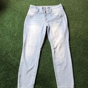 High waisted ankle jeans